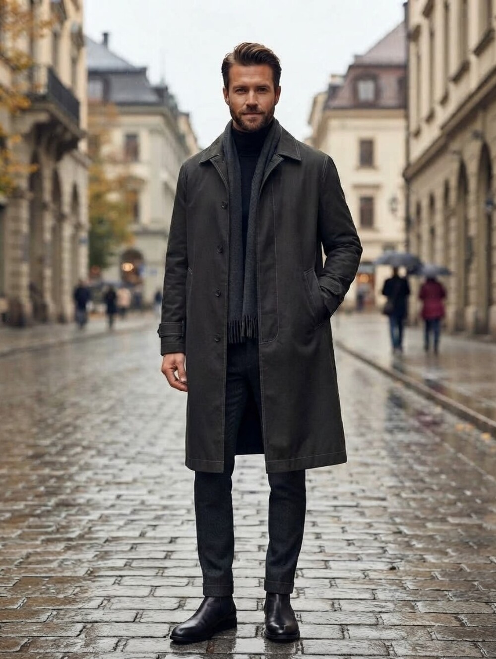 Zara Mens Size XL Nylon Trench Coat